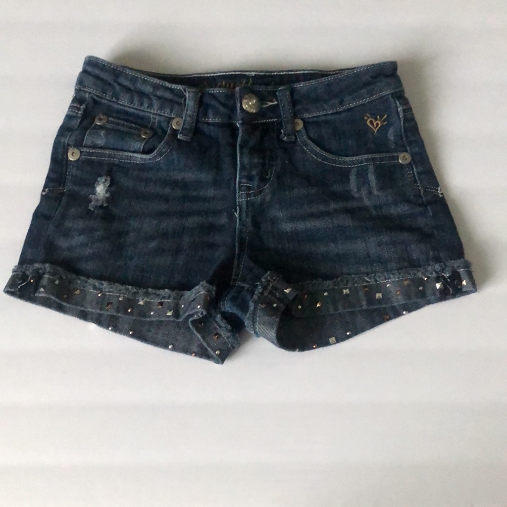 Justice Girls Distressed Jeans With Grommets Decorating Them Sz 10r Simply Low